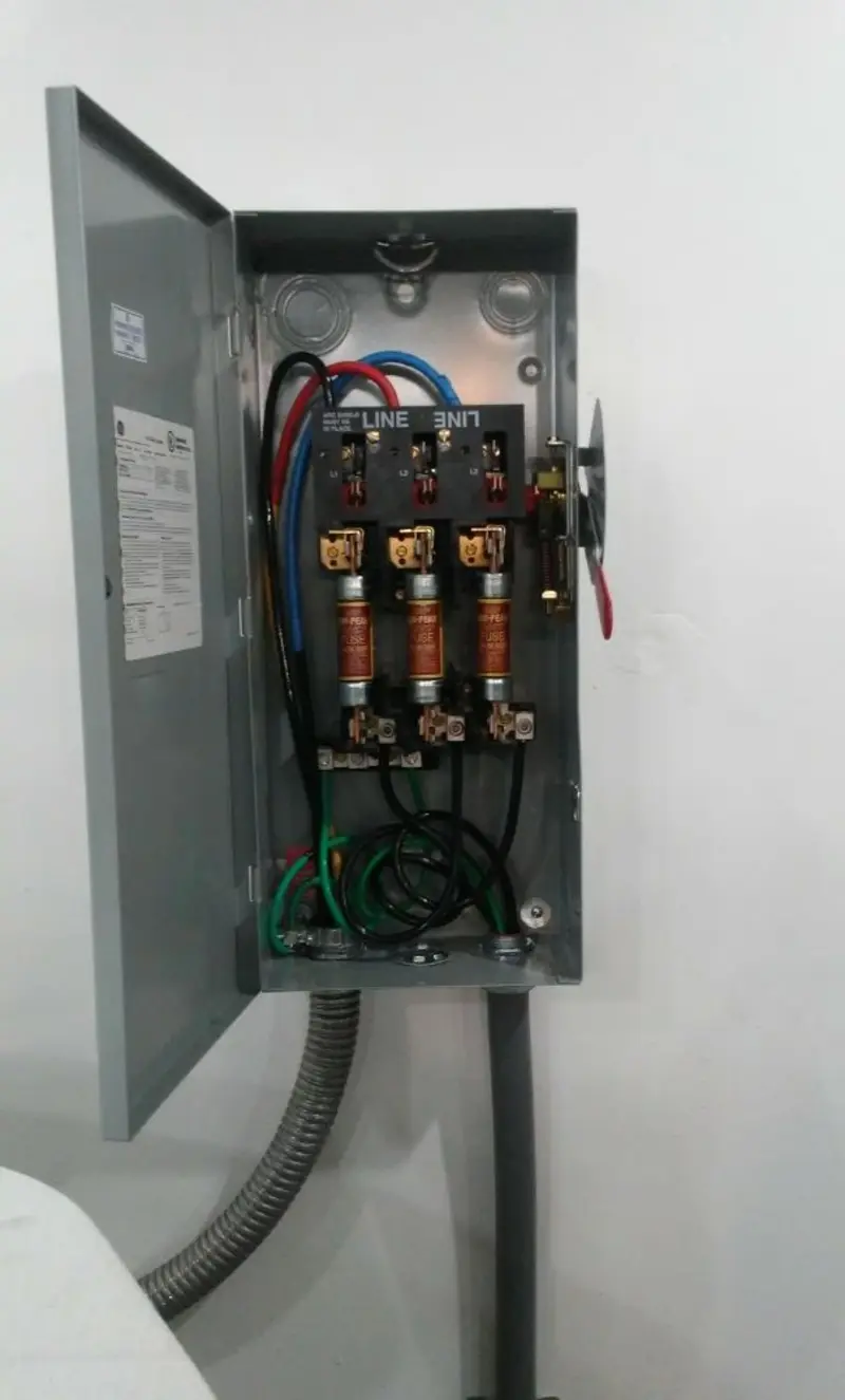 Three-phase disconnect switch installed for Electrical Wiring & Rewiring in Oconto